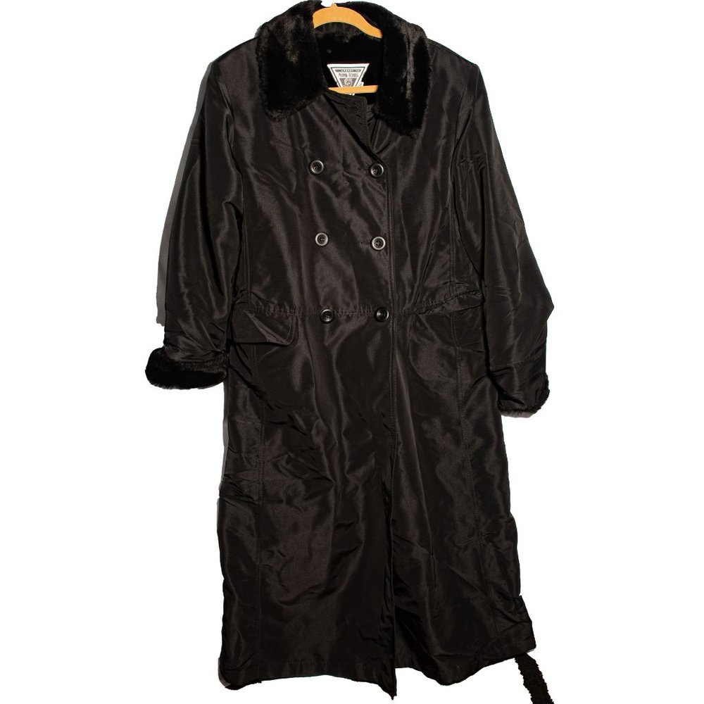Marvin Richards Lamswool Black Dress Trench Coat